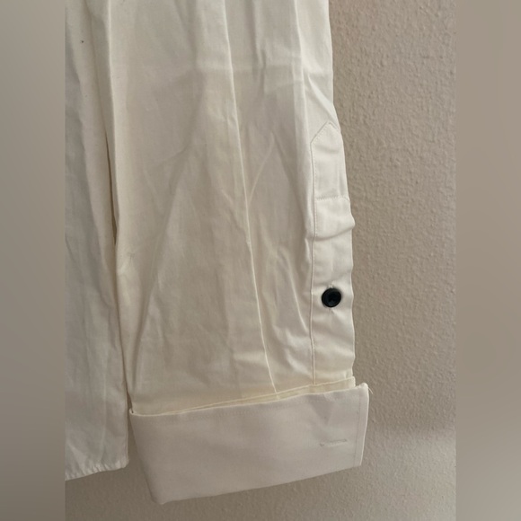 NWT Gollnwe white tuxedo shirt pleated front bib wingtip collar French cuffs L - Picture 3 of 7